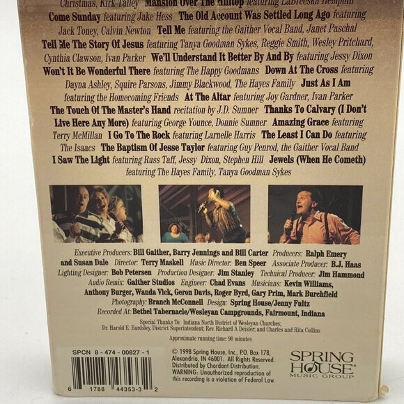 Lot 3 Bill Gaither's VHS Tapes 20 Favorite Songs Encore Down By‎ The Tabernacle - Picture 5 of 16